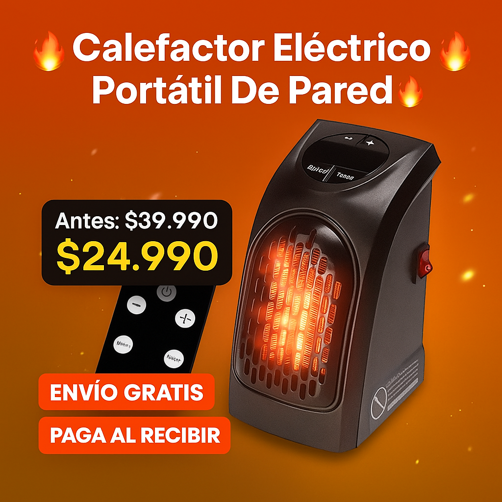 Calefactor Electrico Portatil De Pared
